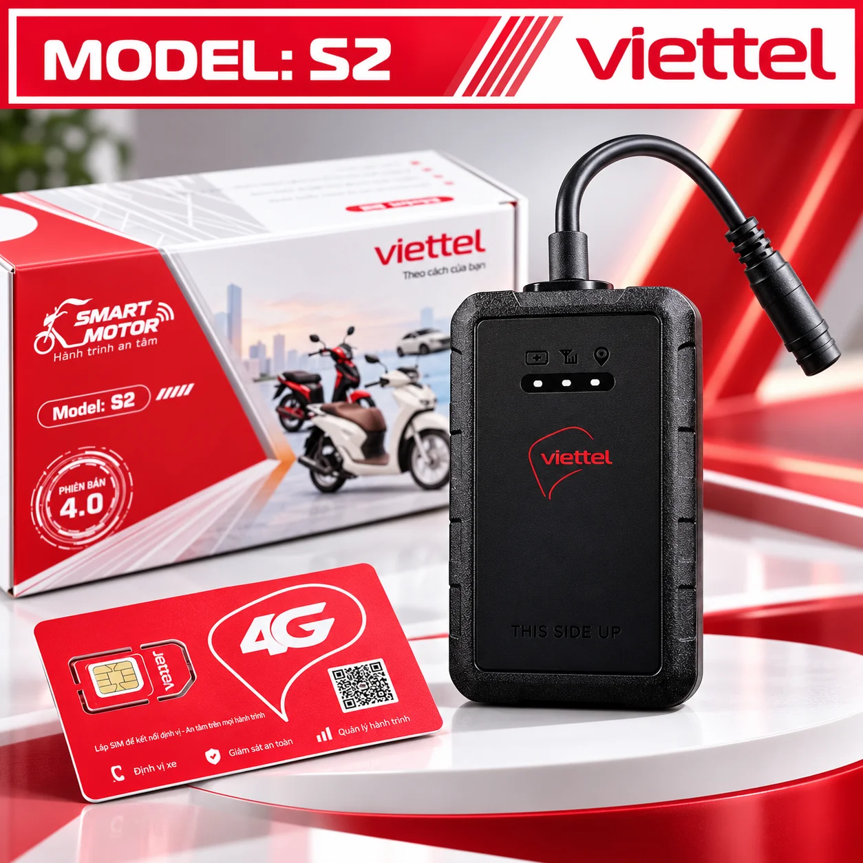 Bộ Smart Motor Viettel S2 định vị và chống trộm xe máy 2 trong 1